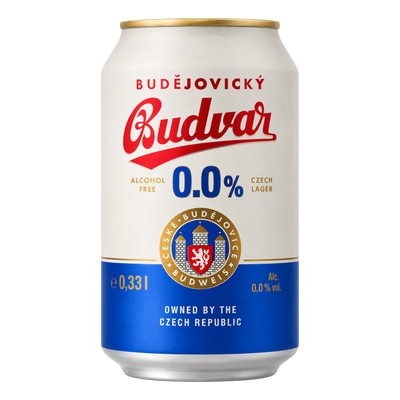 Budvar Budejovicky NON ALCOHOLIC Czech Lager 0.0% 330ml Can Case of 24