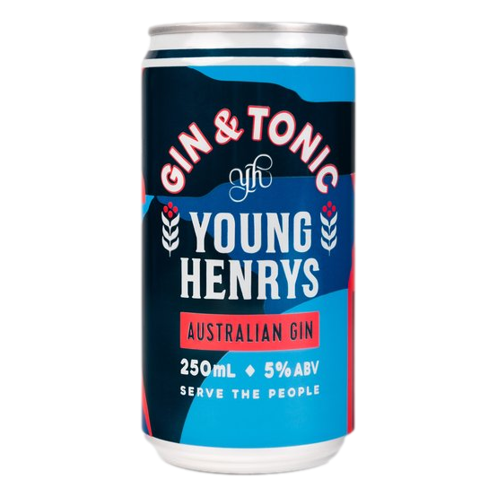 Young Henrys Gin & Tonic 250ml Can Case of 24