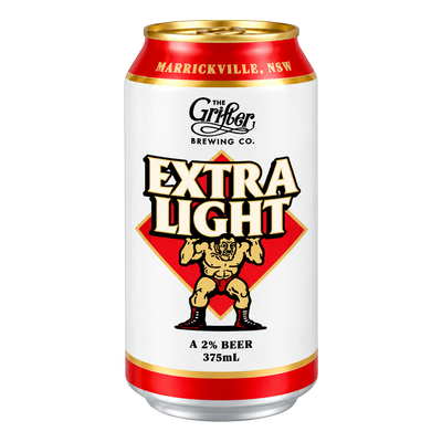 Grifter Extra Light Lager 2% 375ml Can 4 Pack