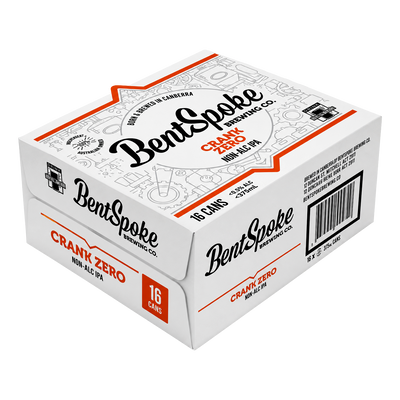BentSpoke Crank Zero Non Alcoholic IPA 375ml Can Case of 16