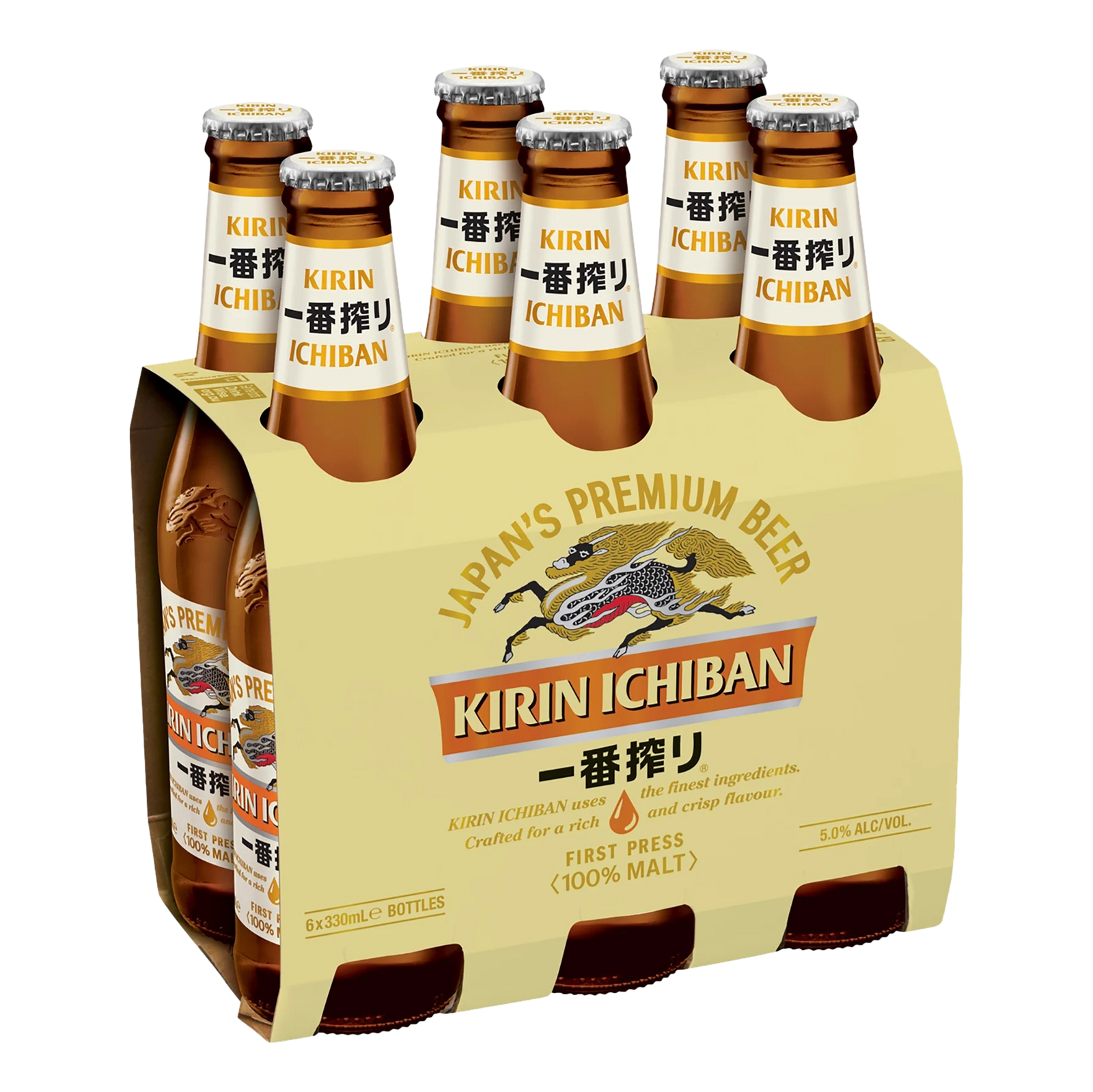Kirin Ichiban Shibori Lager 330ml Bottle 6 Pack