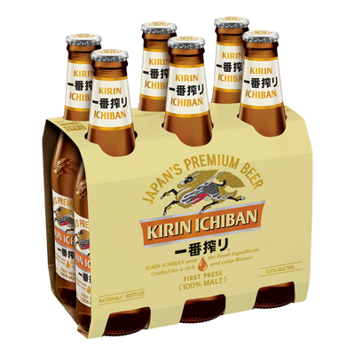 Kirin Ichiban Shibori Lager 330ml Bottle 6 Pack