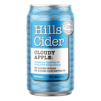 The Hills Cider Co Cider Cloudy Apple Cider 375ml Can Case of 24