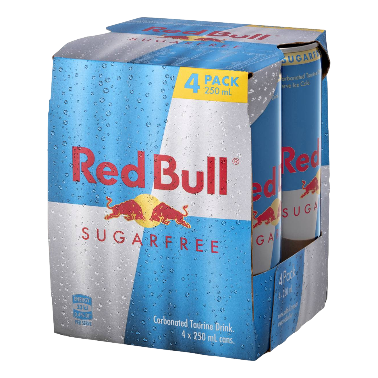 Red Bull Energy Drink Sugar Free 250ml Can 4 Pack