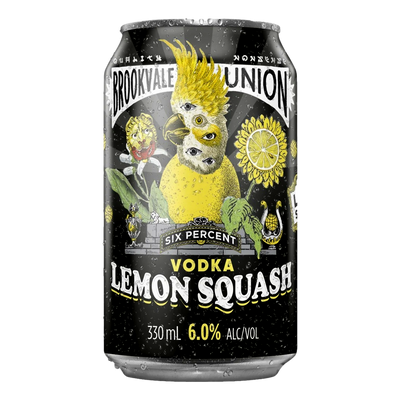 Brookvale Union Vodka Lemon Squash 6% 330ml Can 10 Pack