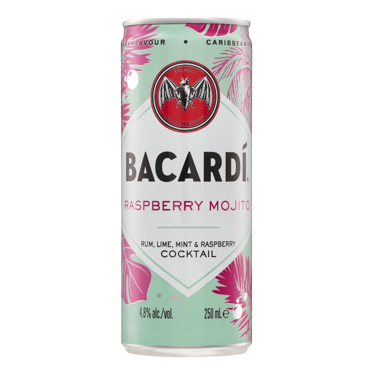 Bacardi Raspberry Mojito 250ml Can 4 Pack