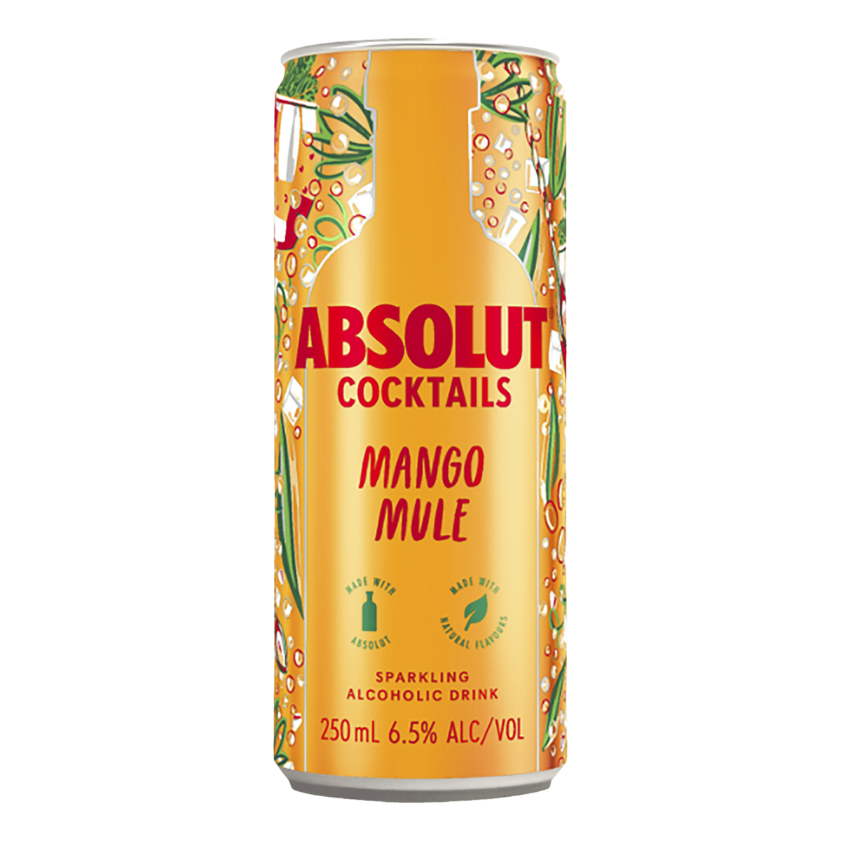 Absolut Cocktails Mango Mule 6.5% 250ml Can 4 Pack