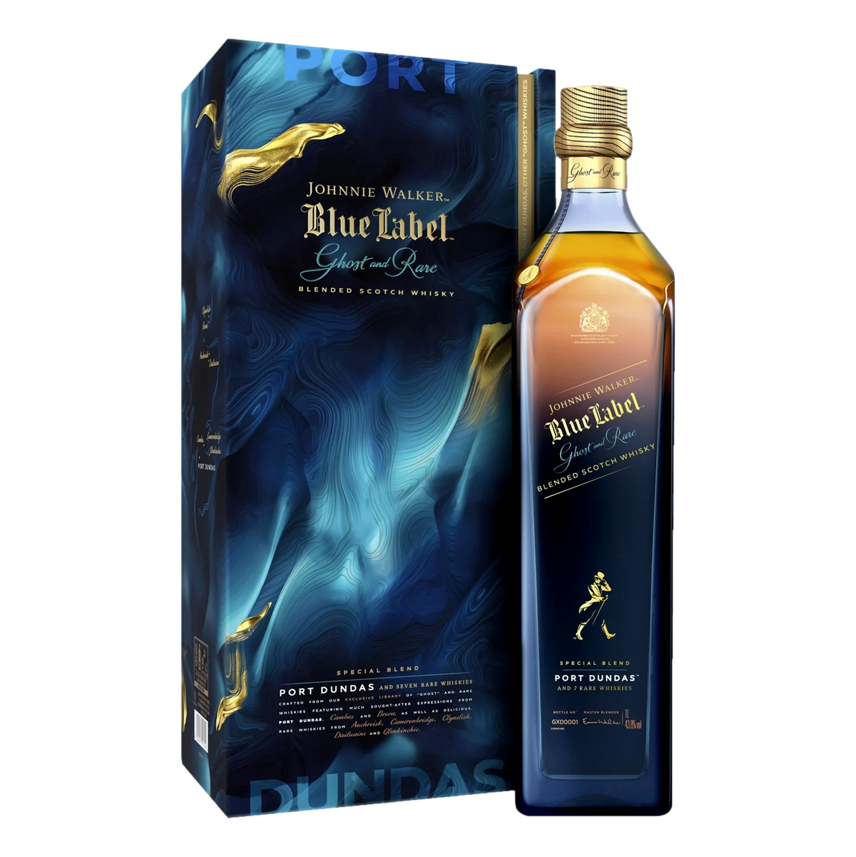 Johnnie Walker Blue Label Ghost & Rare Port Dundas Special Blended Scotch Whisky 750ml