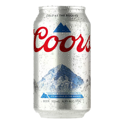 Coors Lager 355ml Can Case of 24