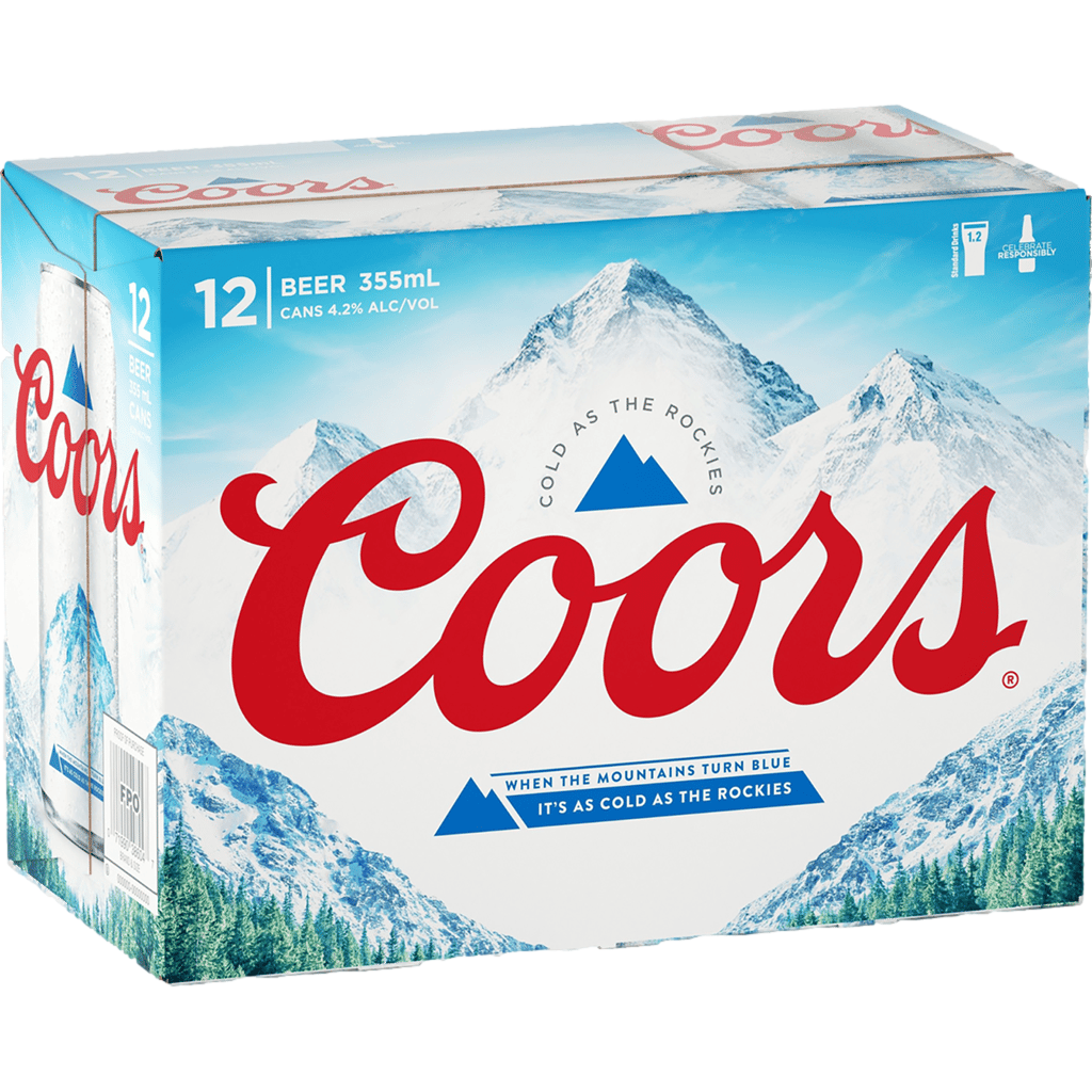 Coors Lager 355ml Can Case of 12