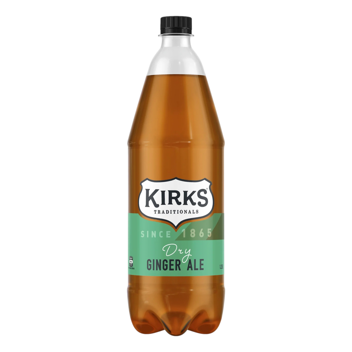 Kirks Dry Ginger Ale 1.25L Bottle Case of 12