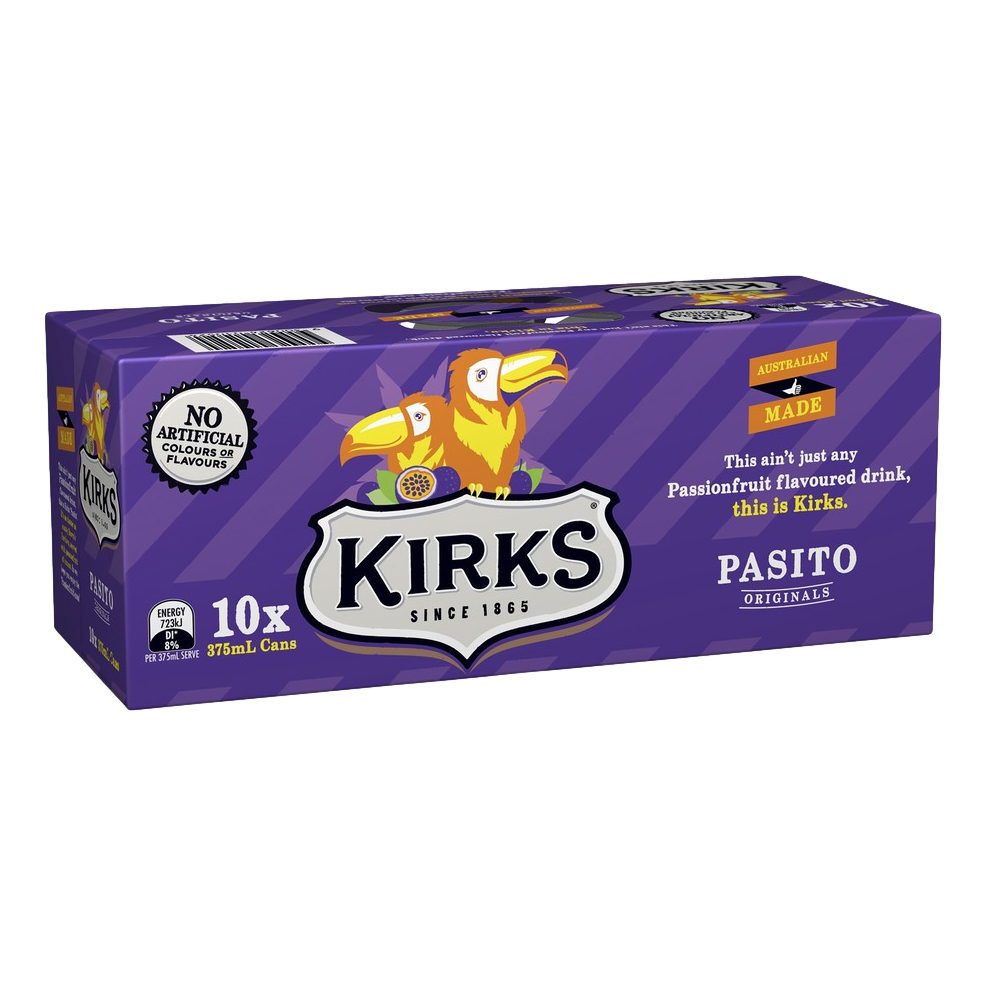 Kirks Pasito 375ml Can Case of 10