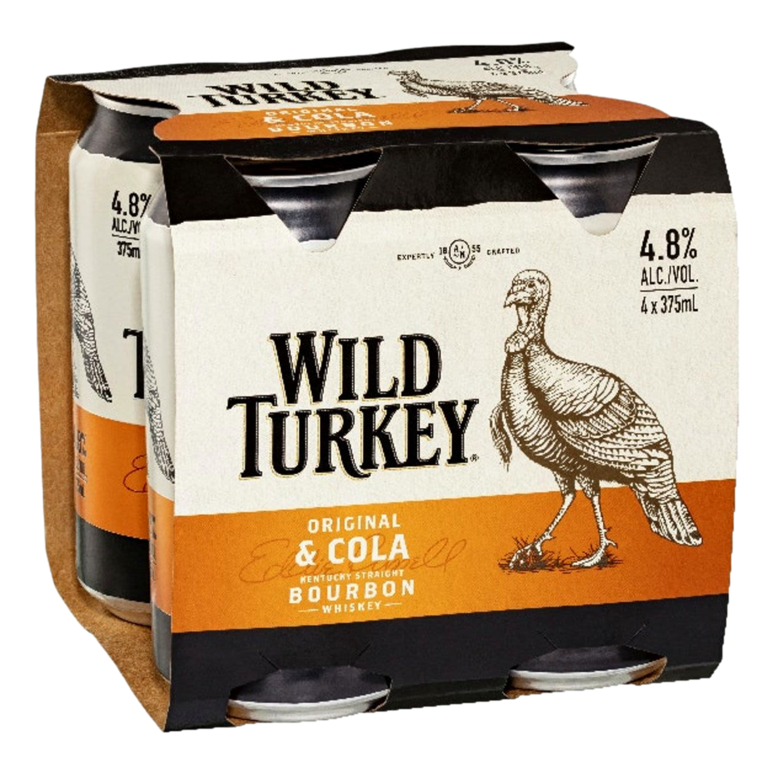 Wild Turkey & Cola 4.8% 375ml Can 4 Pack