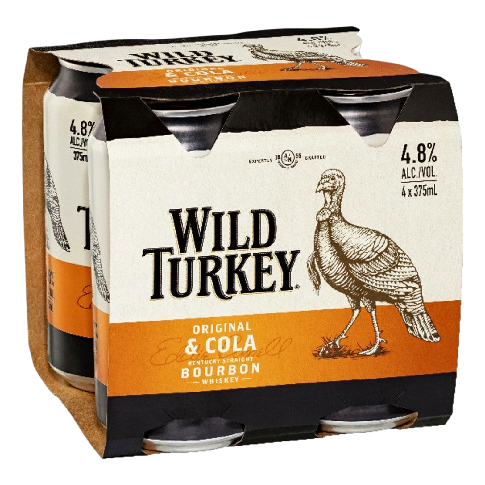 Wild Turkey & Cola 375ml Can 4 Pack