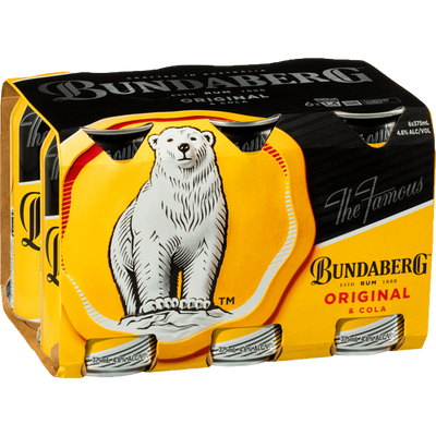 Bundaberg Original UP Rum & Cola 375ml Can 6 Pack