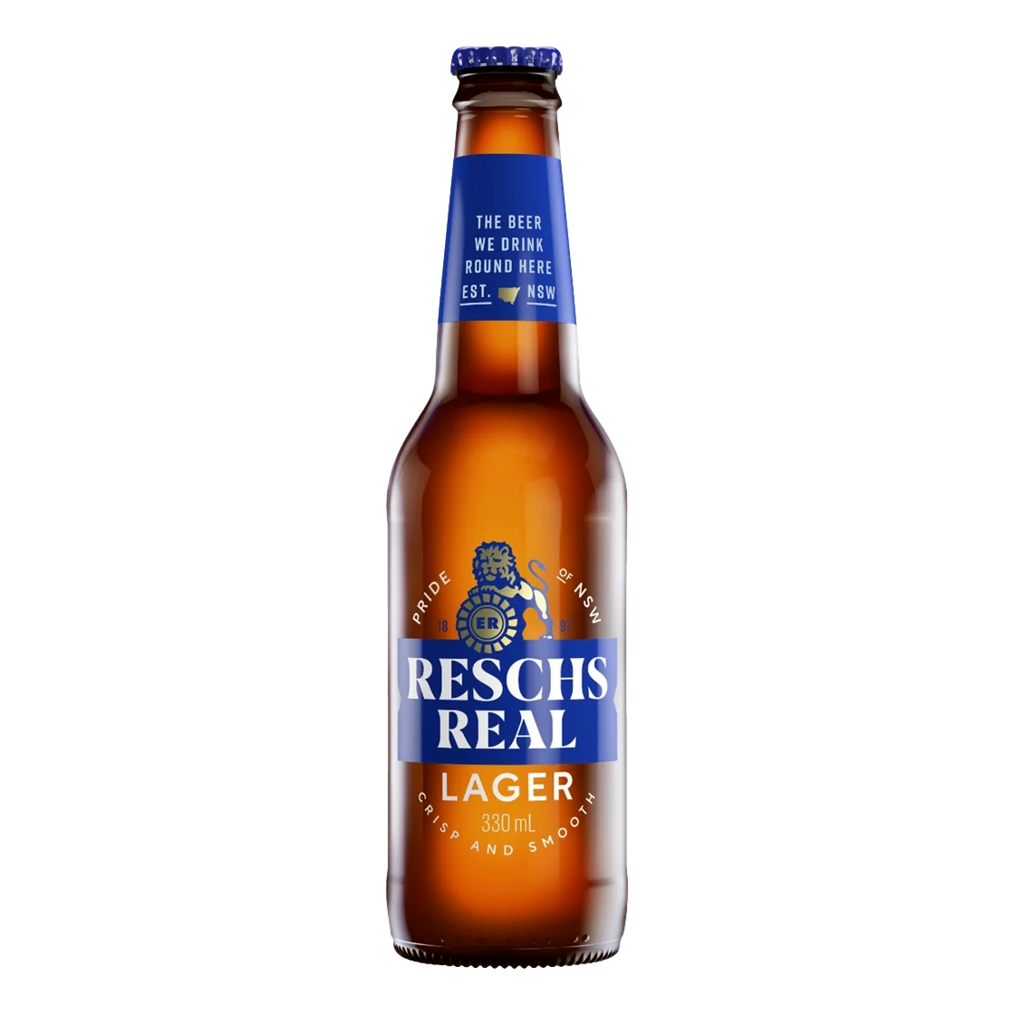 Reschs Real Lager 330ml Bottle 6 Pack