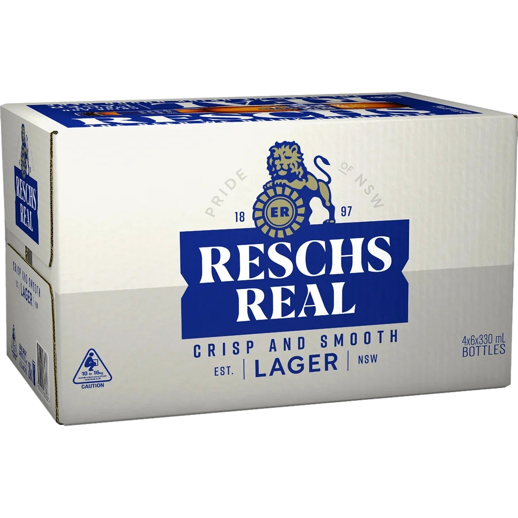 Reschs Real Lager 330ml Bottle Case of 24