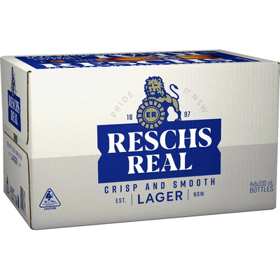 Reschs Real Lager 330ml Bottle Case of 24