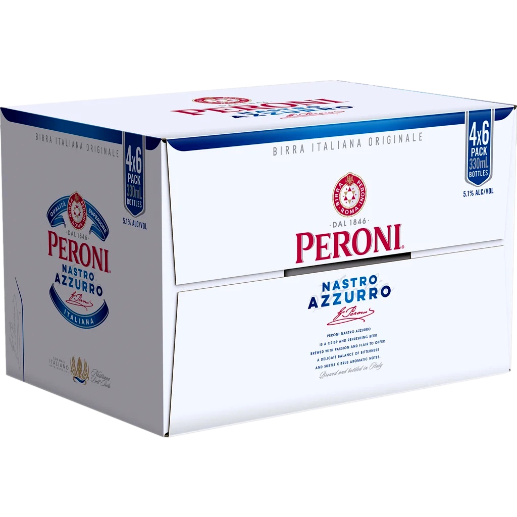 Peroni Nastro Azzurro Lager 330ml Bottle Case of 24