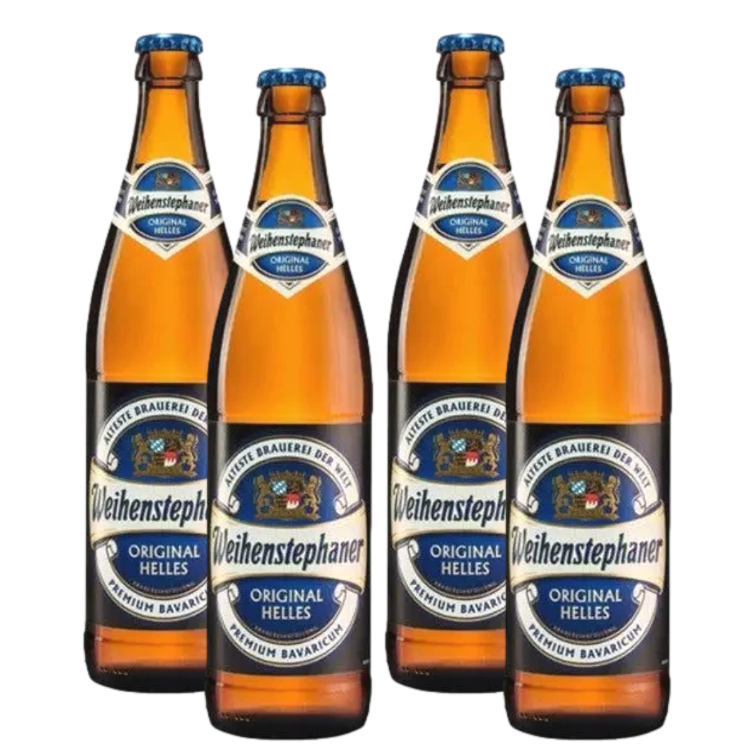 Weihenstephaner Original Helles 500ml Bottle 4 pack