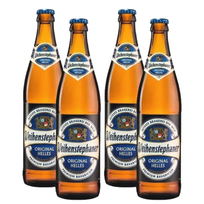 Weihenstephaner Original Helles 500ml Bottle 4 pack