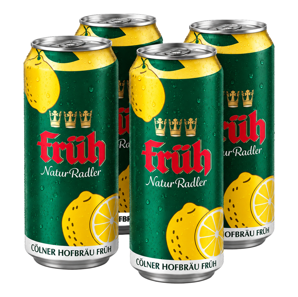 Fruh NaturRadler Lemonade Kolsch Lager 500ml Can 4 Pack
