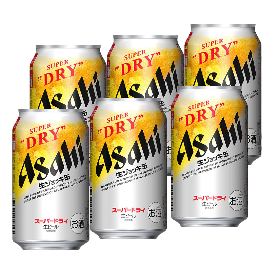 Asahi Super Dry Nama Mug 340ml Can 6 Pack