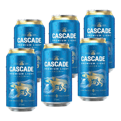 Cascade Premium Light Lager 2.4% 375ml Can 6 Pack