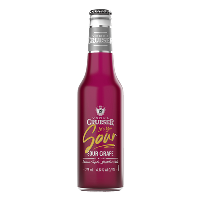 Vodka Cruiser Sour Grape 275ml Bottle Case of 24