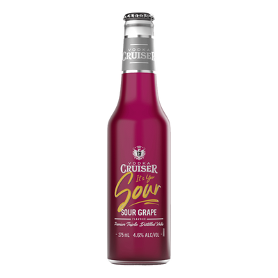 Vodka Cruiser Sour Grape 275ml Bottle 4 Pack