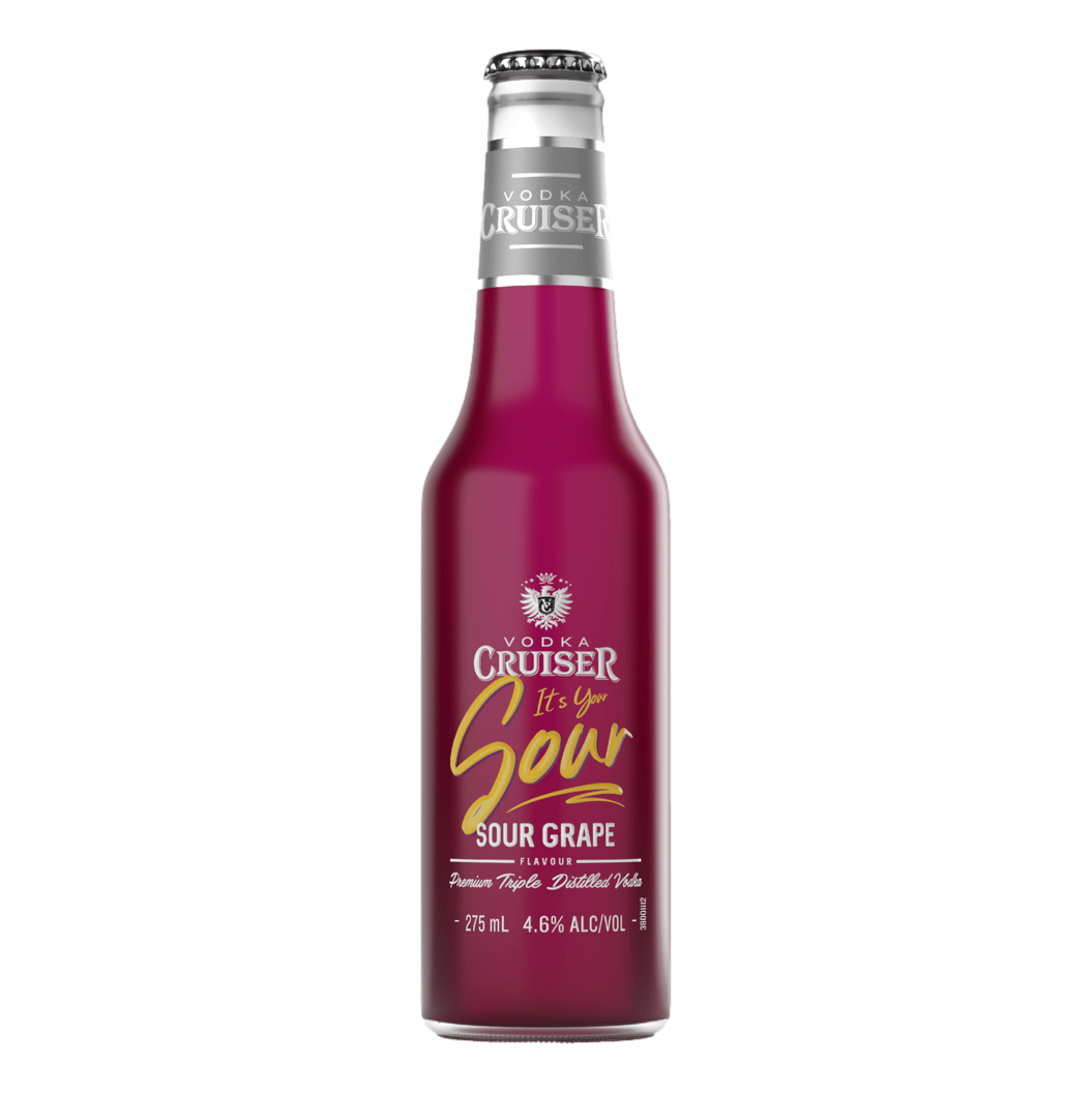 Vodka Cruiser Sour Grape 275ml Bottle Case of 24