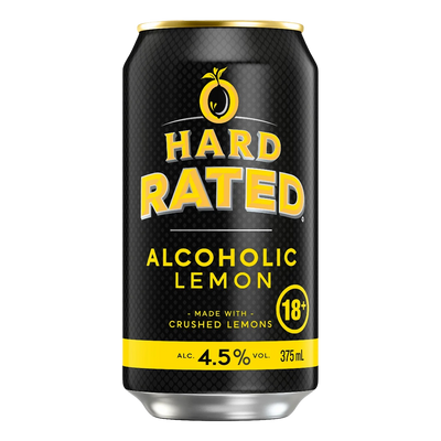 Hard Rated Alcoholic Lemon 375ml Can Case of 24