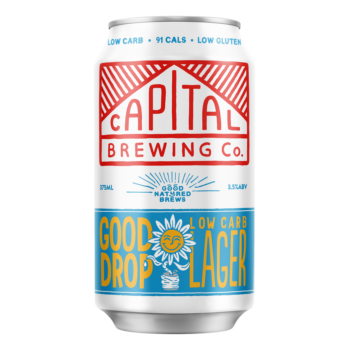 Capital Brewing Co. Good Drop Low Carb Lager 3.5% 375ml Can Case of 16