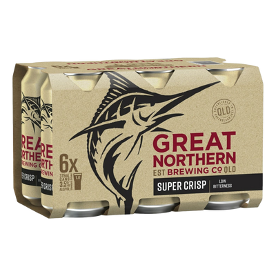 Great Northern Super Crisp Lager 3.5% 375ml Can 6 Pack