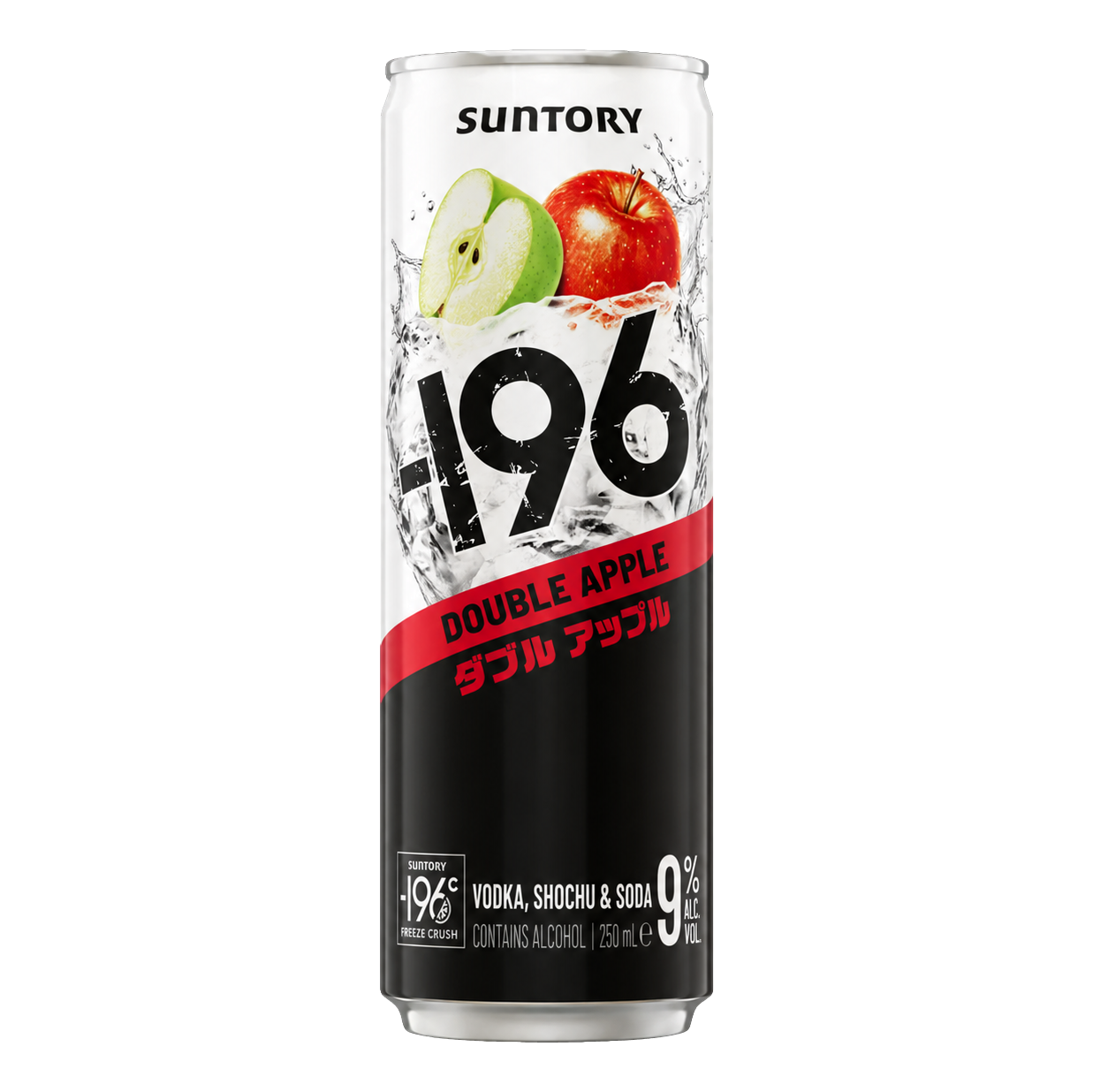 Suntory -196 Double Apple Shochu Vodka Soda 9% 250ml Can Single