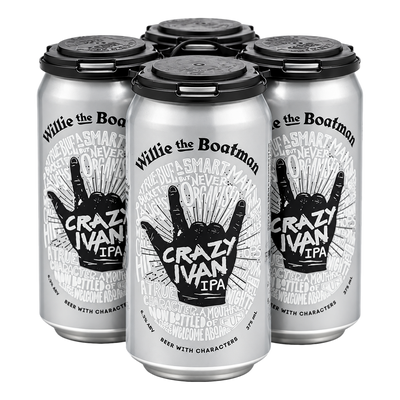 Willie The Boatman Crazy Ivan IPA 6.3% 375ml Can 4 Pack