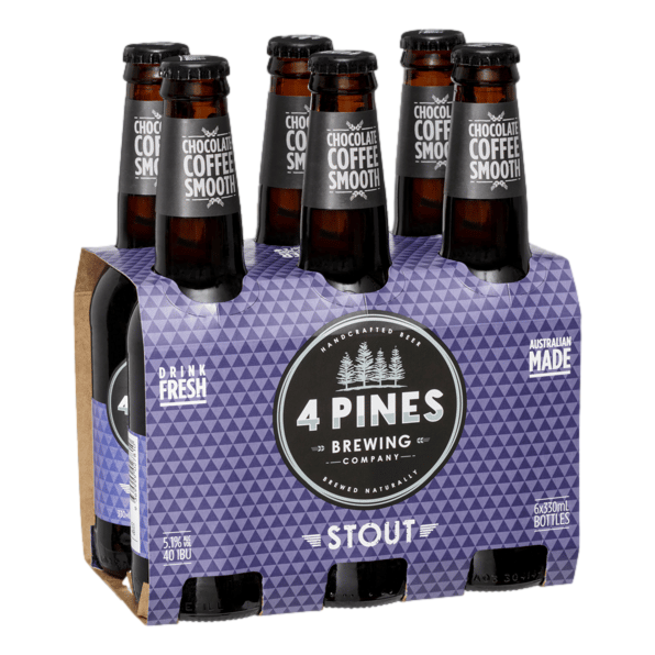 4 Pines Nitro Stout 330ml Bottle 6 Pack