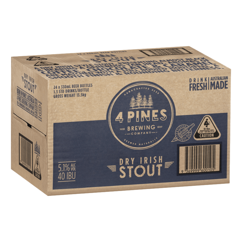 4 Pines Nitro Stout 330ml Bottle Case of 24