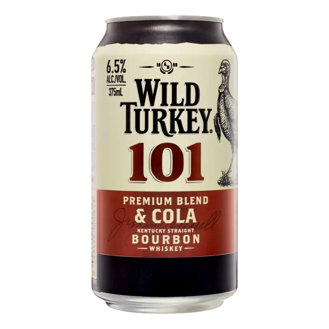 Wild Turkey 101 & Cola 6.5% 375ml Can Single