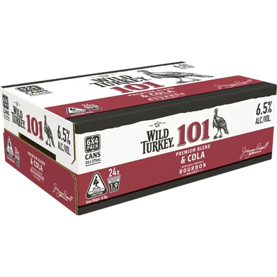 Wild Turkey 101 & Cola 6.5% 375ml Can Case of 24