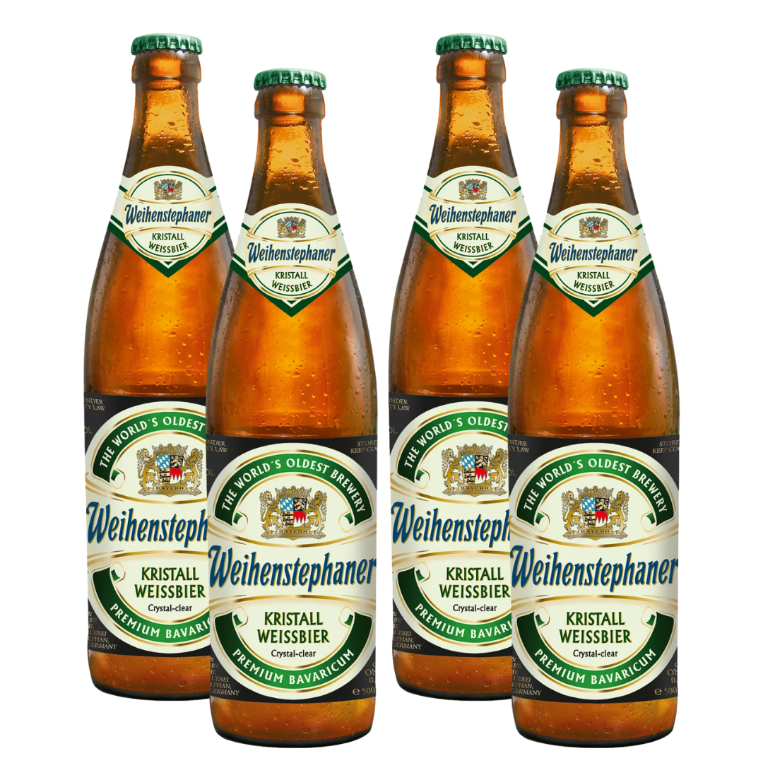 Weihenstephaner Kristall Weissbier 500ml Bottle 4 Pack