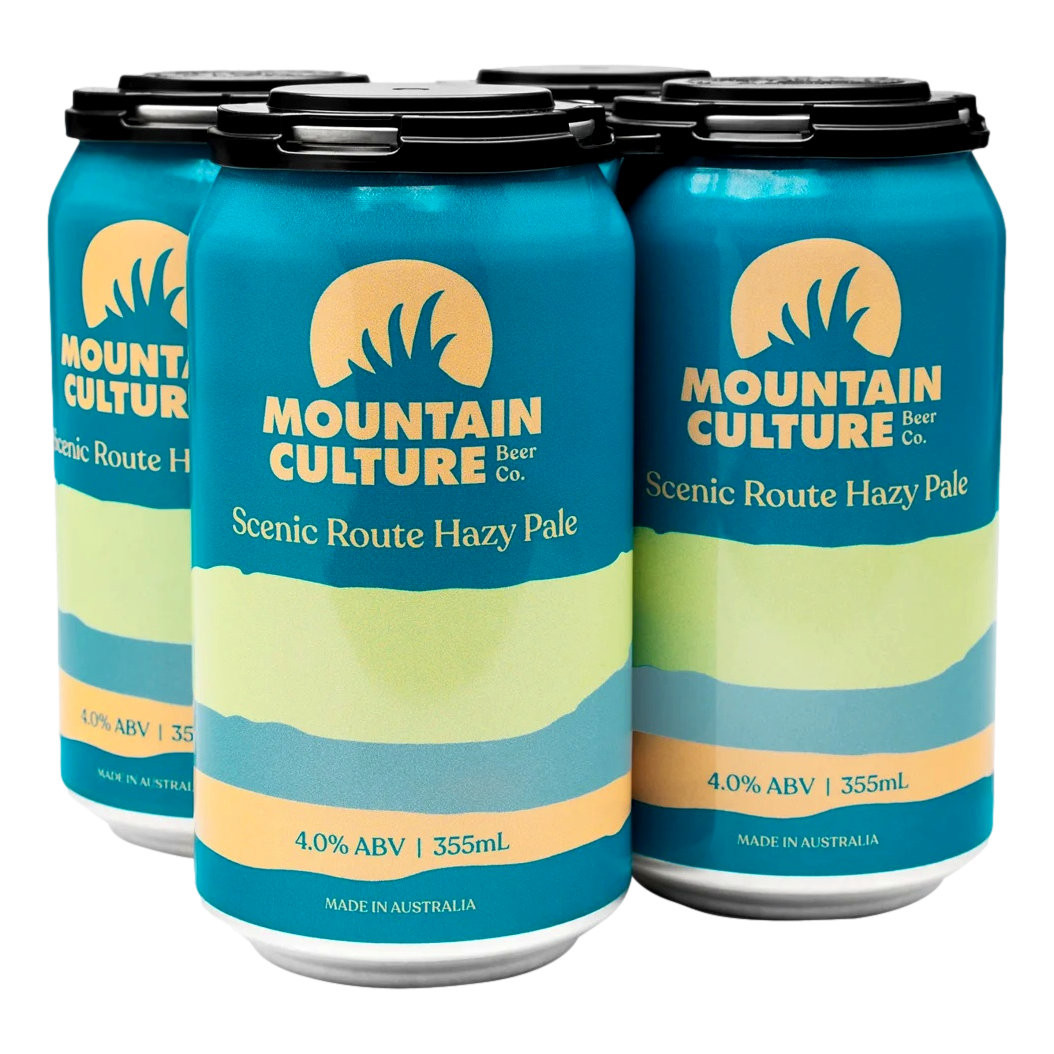 Mountain Culture Scenic Route Session Hazy Pale Ale 4% 355ml Can 4 Pack