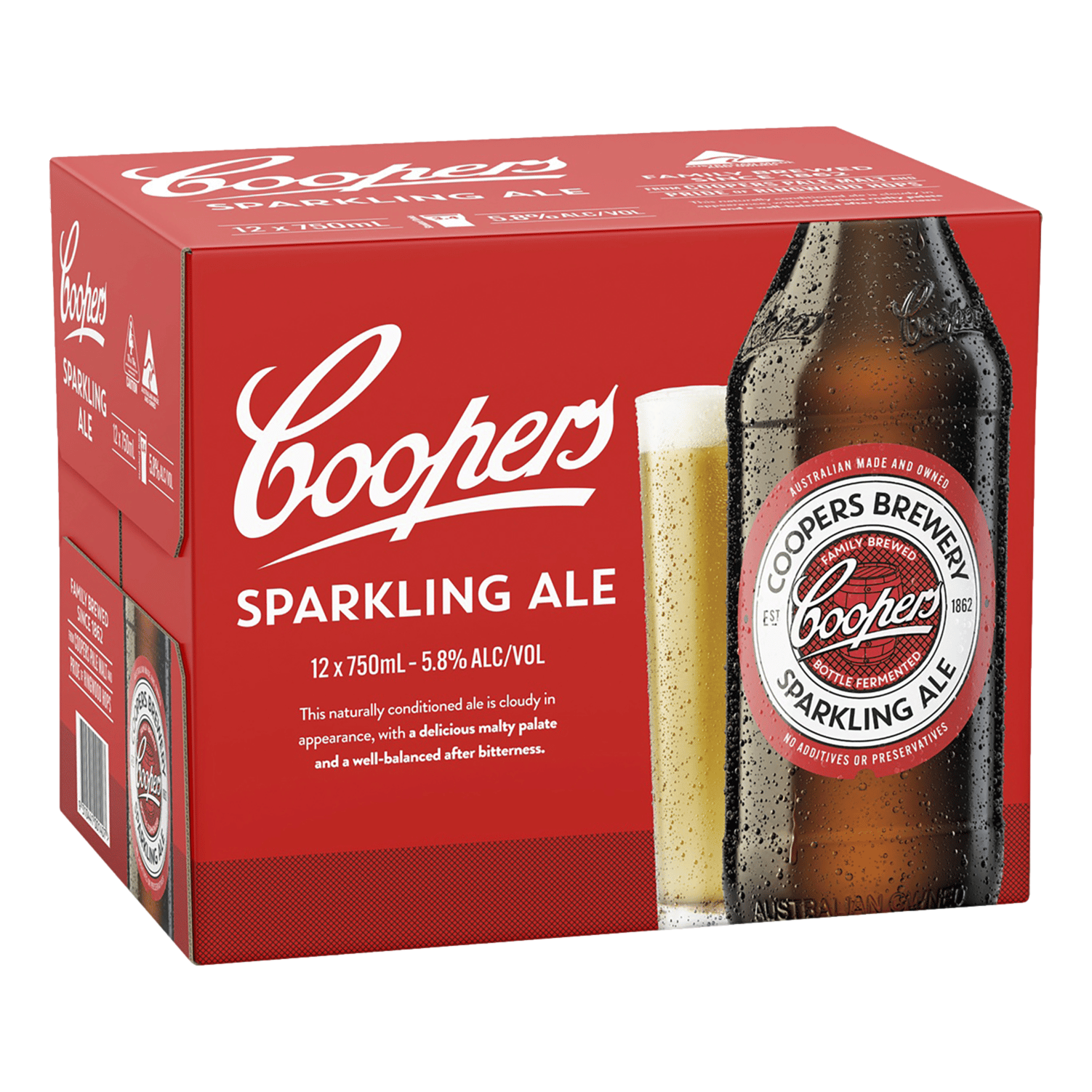 Coopers Sparkling Ale 750ml Bottle Case of 12