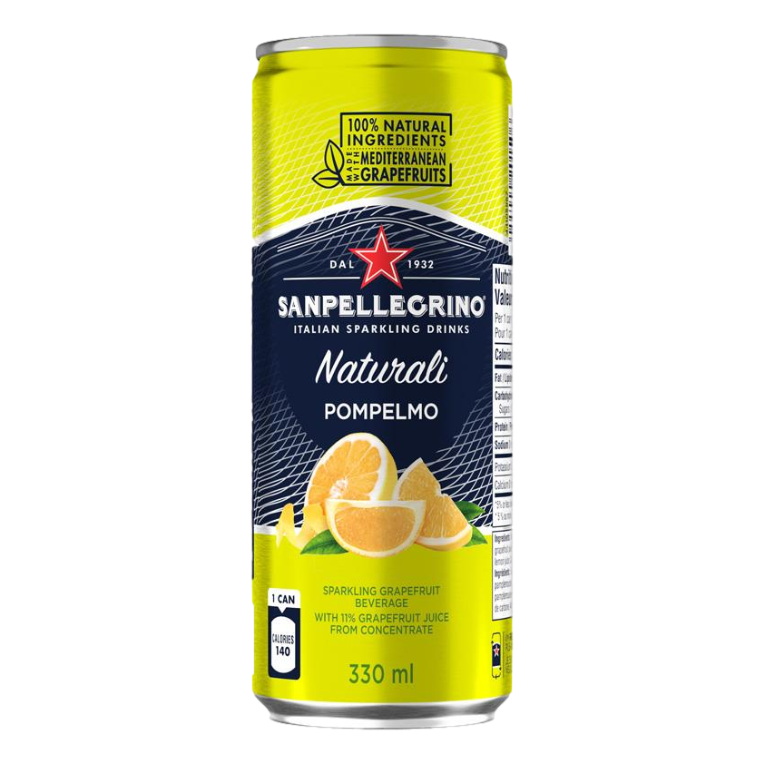 San Pellegrino Naturali Pompelmo 330ml Can 4 Pack