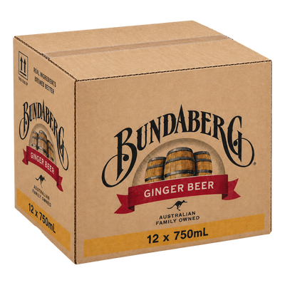 Bundaberg Ginger Beer 750ml Bottle Case of 12