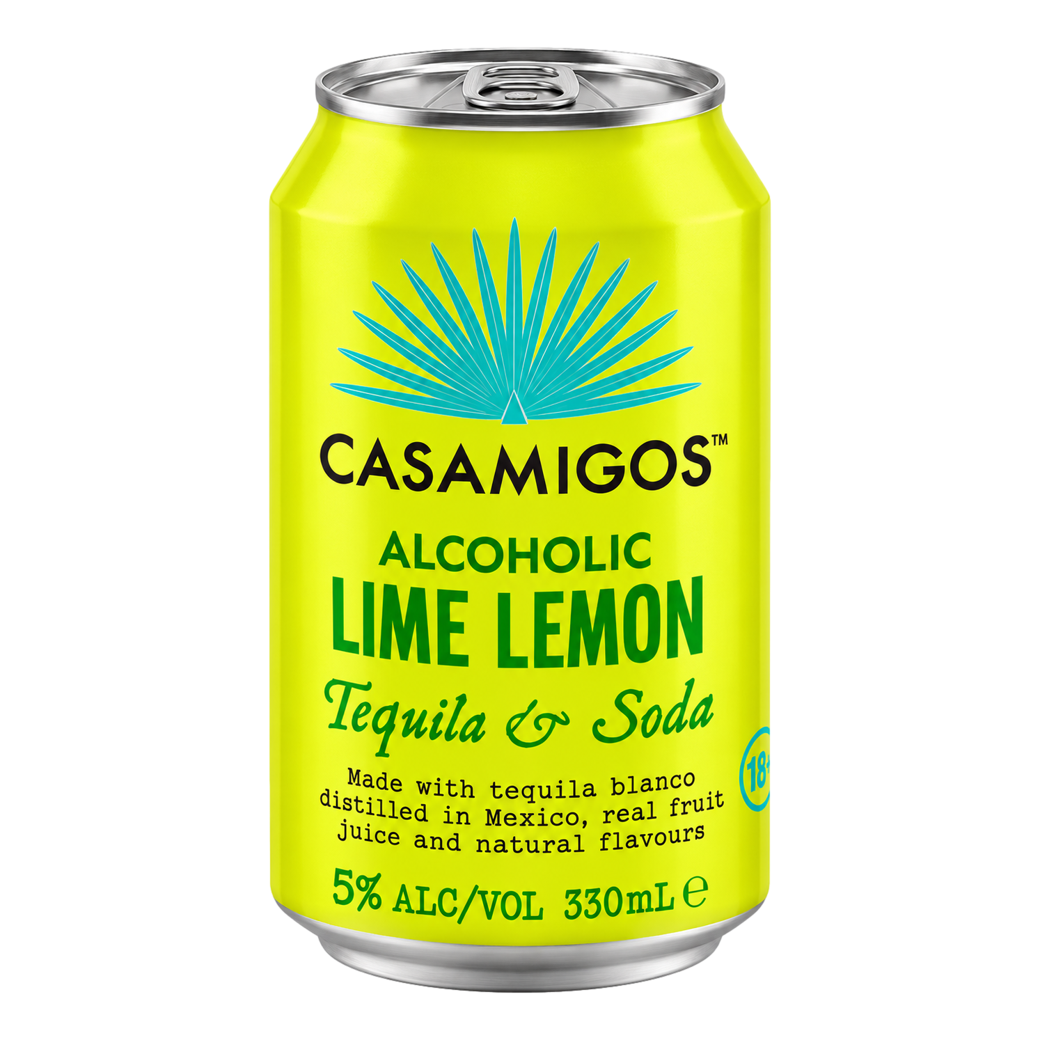 Casamigos Tequila & Soda Lime Lemon 5% 330ml Can Single