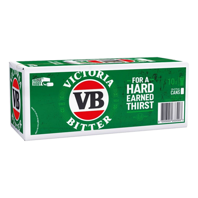 Victoria Bitter Lager 375ml Can 10 Pack
