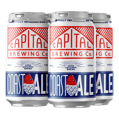 Capital Brewing Co. Coast Ale 375ml Can 4 Pack