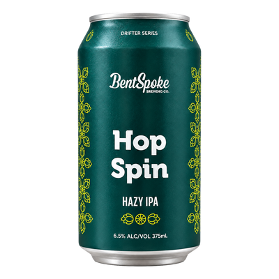 BentSpoke Hop Spin Hazy IPA 6.5% 375ml Can Case of 16