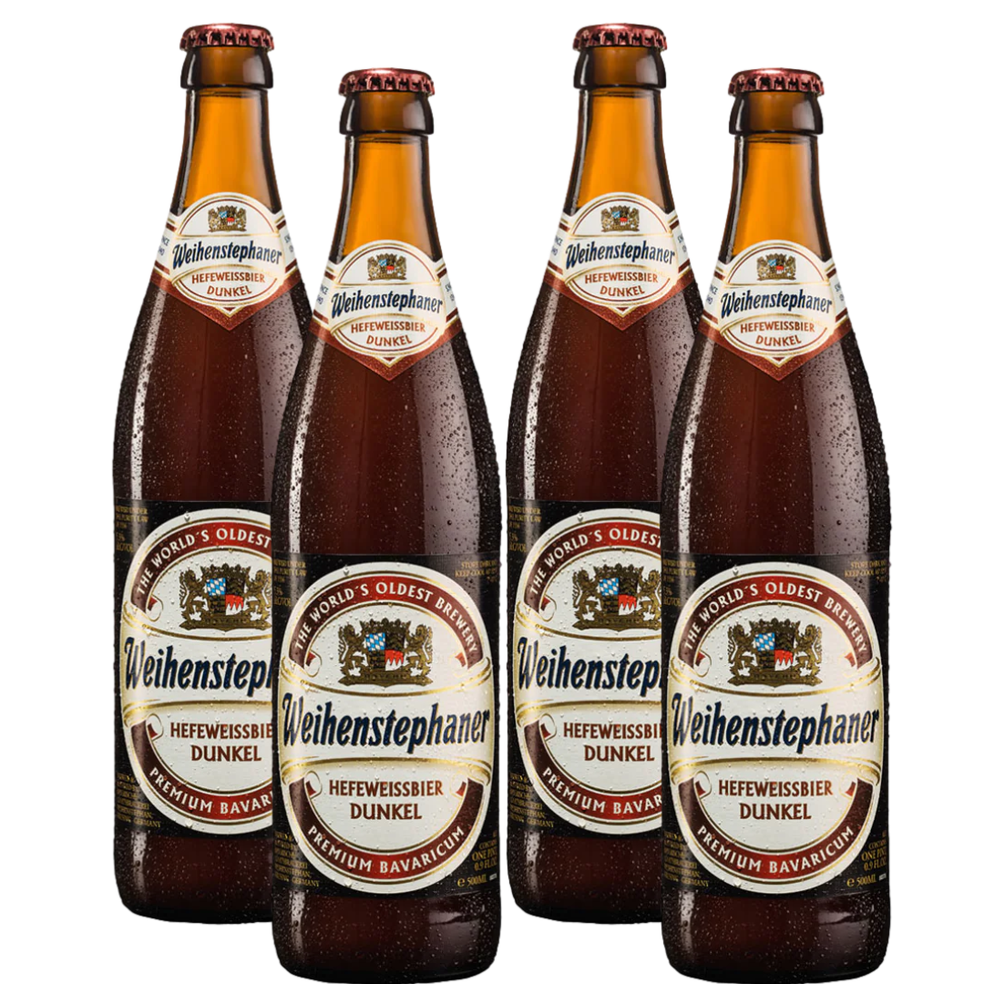 Weihenstephaner Hefeweissbier Dunkel 500ml Bottle 4 Pack